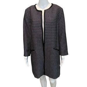 Elie Tahari Wool Tweed Jacket Size Large